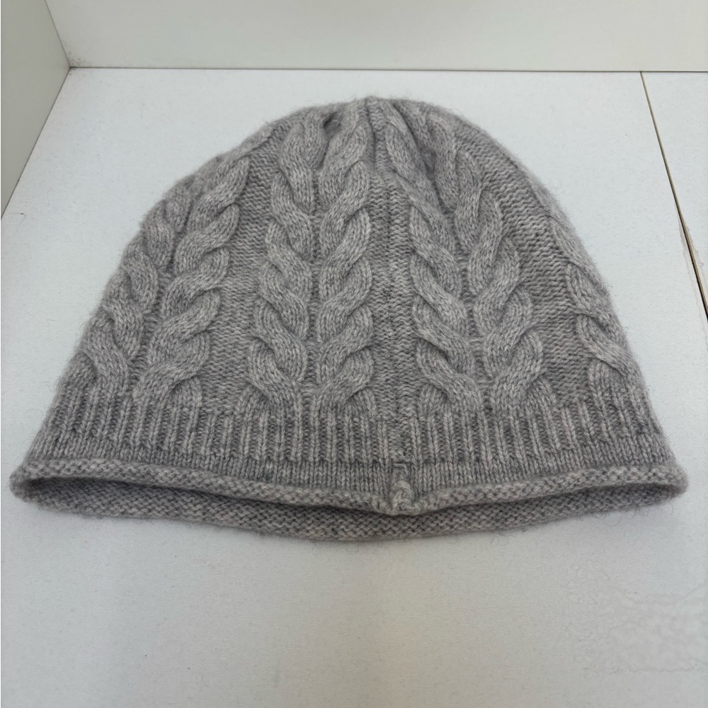 Christian Siriano Light Gray Cashmere Beanie